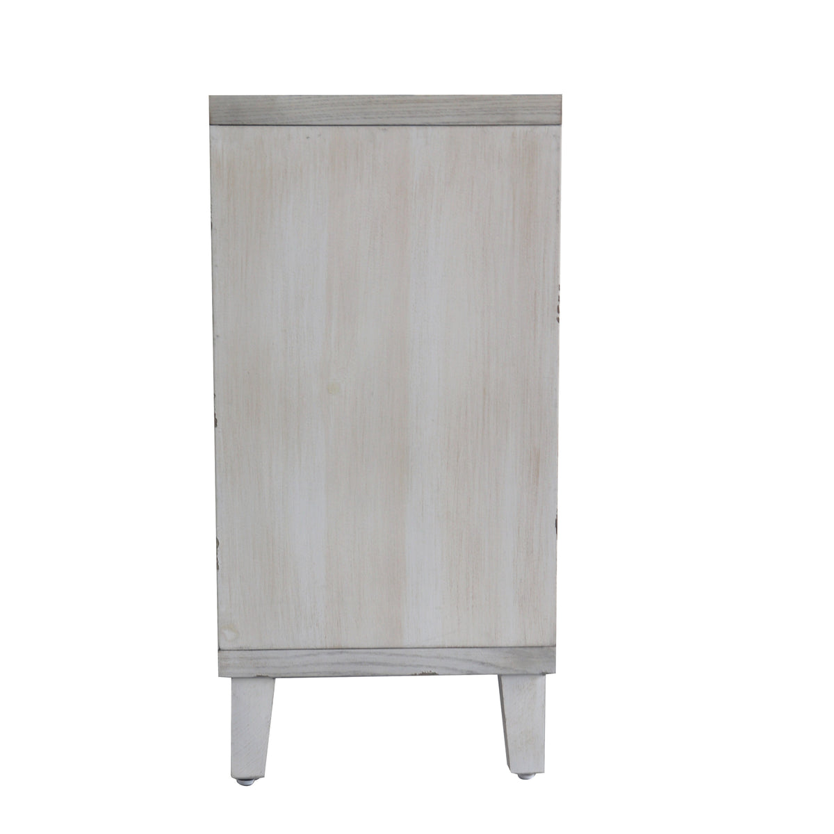Accent Cabinet 4 Shutter Door Wooden Cabinet Sideboard Buffet Server Cabinet Storage Cabinet, for Living Room, Entryway, Hallway, Office, Kitchen and Dining Room, Distressed White W1435P153088-djyc