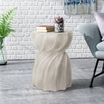 Elegant Concrete Hourglass Side Table – Modern Sunburst Design for Outdoor Style and Function 69458.00CONRT-djyc