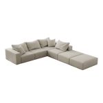 Oversized sponge cloud sofa,Modern Upholstered Sectional Sofa Couch Set,Modular 162" L Shaped Sectional Living Room Sofa Set With 6 Pillows,Free Combination Sofa Couch for Living Room,Bedroom W834S00324-djyc