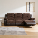 Modern 2pc Living Room Set 1x Sofa 1x Loveseat Pillow Armrest Cushion Backrest Faux Leather Upholstery Chocolate Finish Primary Living Room Furniture-B011S02391 - 场景图