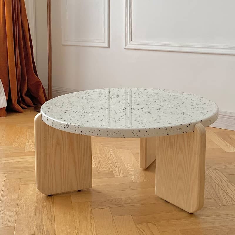 [幅70～80cm]センターテーブル ローテーブル セラミック天板 ホワイト アッシュ材 北欧 yw-212