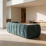 Chenille Pure Foam Sofa, Modern Quilted Cloud Sofa, Deep-Seat Chenille Pure Foam Sofa, Comfortable Modern Sofa, Suitable for Living Rooms, Bedrooms, and Apartments-W834P442223 - 场景图