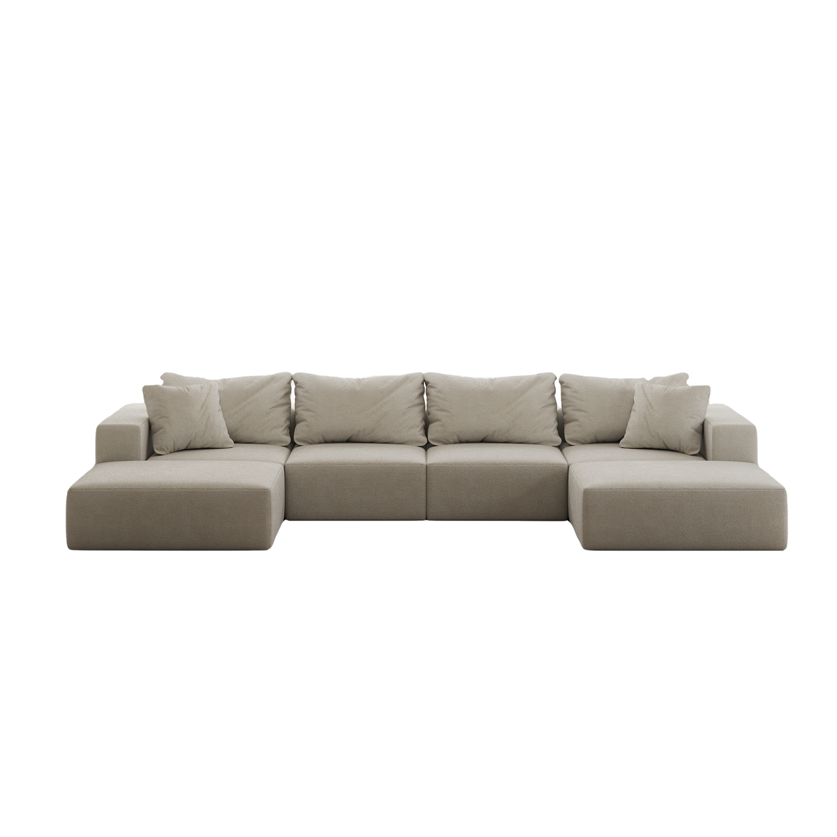 Oversized sponge cloud sofa,Modern Upholstered Sectional Sofa Couch Set,Modular 162" L Shaped Sectional Living Room Sofa Set With 6 Pillows,Free Combination Sofa Couch for Living Room,Bedroom W834S00324-djyc