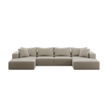 Oversized sponge cloud sofa,Modern Upholstered Sectional Sofa Couch Set,Modular 162" L Shaped Sectional Living Room Sofa Set With 6 Pillows,Free Combination Sofa Couch for Living Room,Bedroom W834S00324-djyc