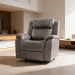 Contemporary Style 2pc Living Room Set 1x Sofa 1x Recliner Leatherette Padded Seats Cushion Back Horizontal And Vertical Tufting Slate Blue Finish Primary Living Room Furniture-B011S02415 - 场景图