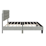 King Bed Frame with Headboard,Sturdy Platform Bed with Wooden Slats Support,No Box Spring,Mattress Foundation,Easy Assembly W1793140486-djyc