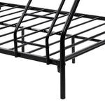 Heavy Duty Twin-Over-Full Metal Bunk Bed, Easy Assembly with Enhanced Upper-Level Guardrail, Black W840127266-djyc