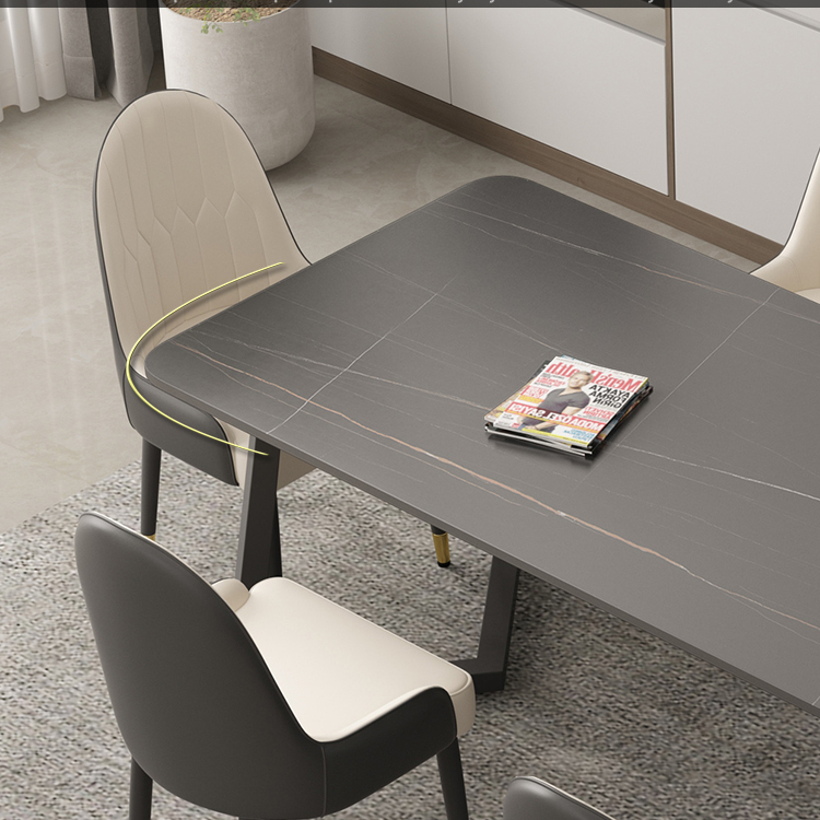 Elegant Faux Leather Dining Chair Set - Modern Comfort and Style fmsf-768