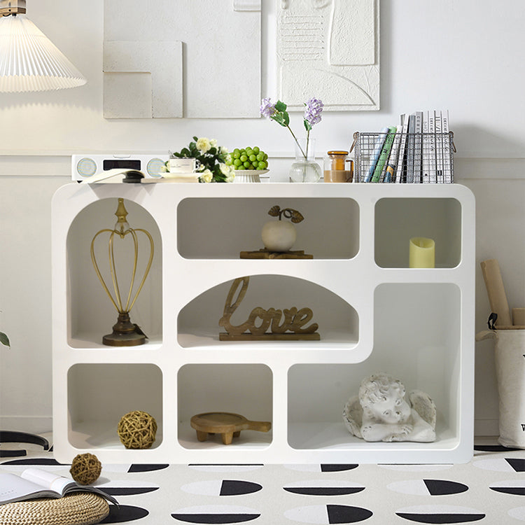 Contemporary White Wooden Cabinet with Unique Modern Design Shelving fczym-2314