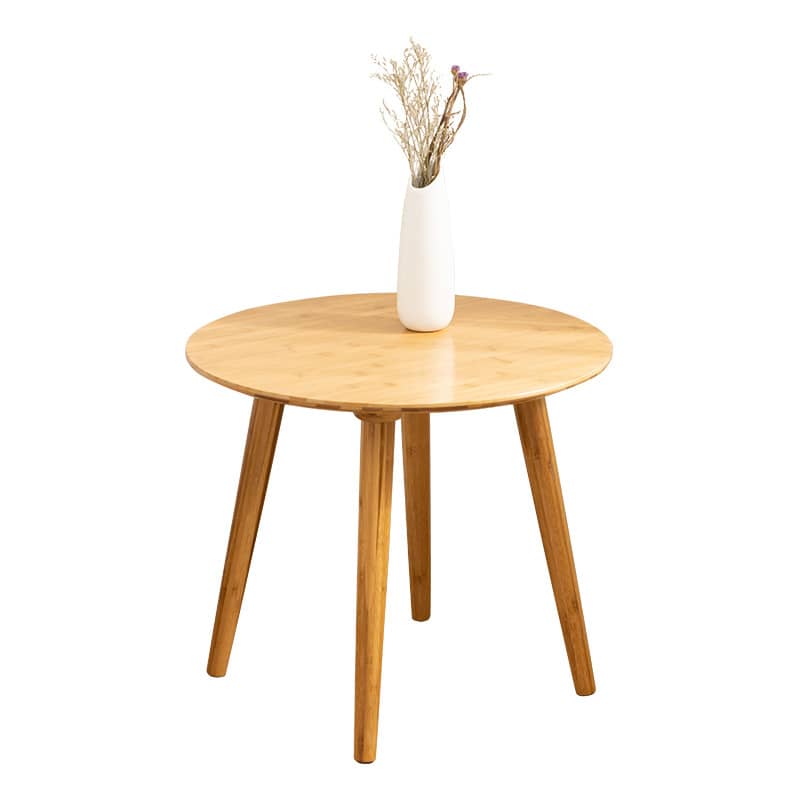 [幅60～80cm]ローテーブル 円形 天然木製 竹製 ナチュラル 北欧 コンパクト hsl-17