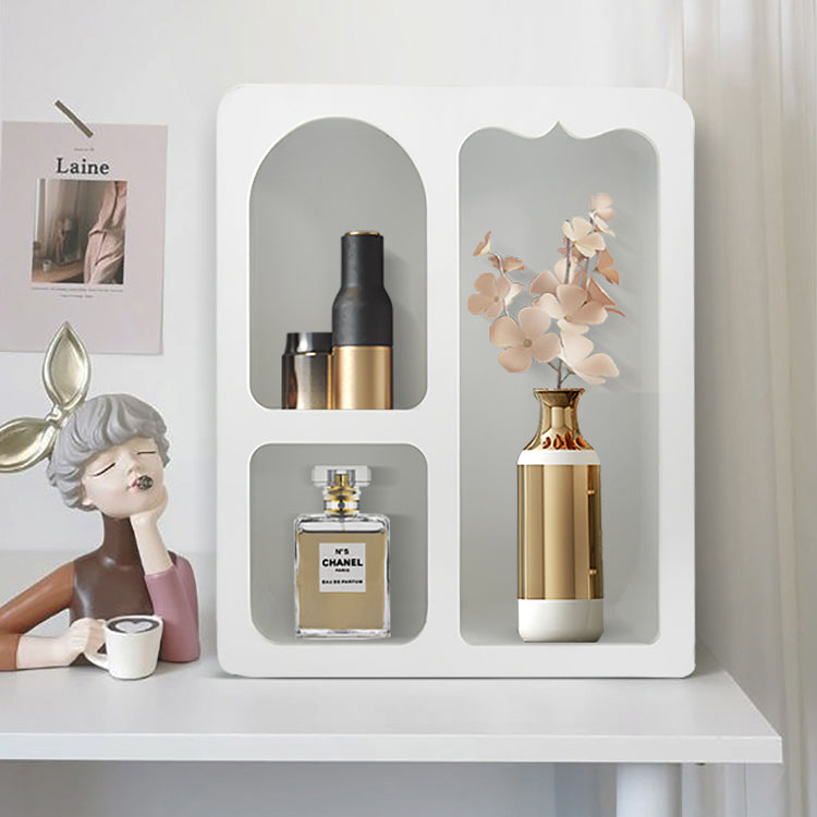 Contemporary White Wooden Cabinet with Unique Modern Design Shelving fczym-2314