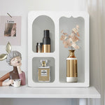 Contemporary White Wooden Cabinet with Unique Modern Design Shelving fczym-2314