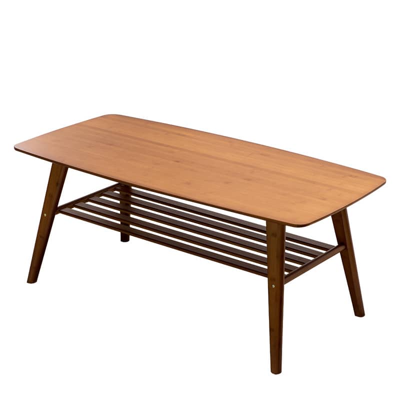 [幅100～120cm]ローテーブル 天然木製 収納付き 竹製 北欧 コンパクト hsl-81