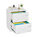 Filing Cabinet Lateral File Cabinet 2 Drawer, White Filing Cabinets with Lock, Locking Metal File Cabinets Three Drawer Office Cabinet for Legal/Letter/A4/F4 Home Offic W1247P160451-djyc