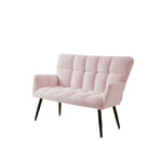 52'' Small Loveseat Sofa, Couch 2-Seater with Quilting Backs for Living Room, Bedroom and Small Space(COLOR:PINK) W1669P175415-djyc
