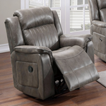 Contemporary Style 2pc Living Room Set 1x Sofa 1x Recliner Leatherette Padded Seats Cushion Back Horizontal And Vertical Tufting Slate Blue Finish Primary Living Room Furniture-B011S02415 - 正方形修复