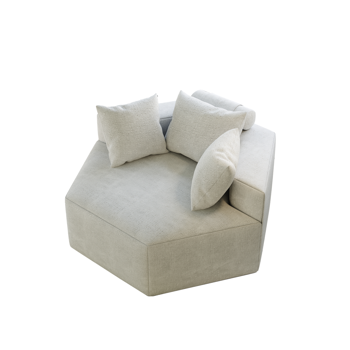 54''L Chenille Sponge single sofa,No Assembly Required,Fluffy Modern Sleeper Chair for Living room, Bedroom, Lounge and Projection Room W834P221045-djyc