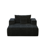 55-inch Chenille Sponge Sofa Lounge Chair,No Assembly Required,Fluffy Modern Sleeper Chair for Indoor Living Room Bedroom W834P221019-djyc