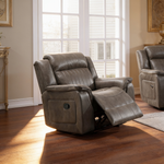 Contemporary Style 2pc Living Room Set 1x Recliner 1x Loveseat Slate Blue Finish Vertical And Horizontal Tufting Primary Living Room Furniture-B011S02413 - 正方形修复
