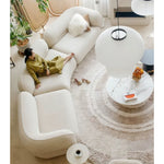 Italian Minimalist Curved Sectional Fabric Sofa, Modern Straight-Line Modular Corner Couch shsp-0209-51