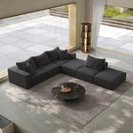 Oversized sponge cloud sofa,Modern Upholstered Sectional Sofa Couch Set,Modular 162" L Shaped Sectional Living Room Sofa Set With 6 Pillows,Free Combination Sofa Couch for Living Room,Bedroom W834S00327-djyc