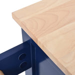 K&K Store Kitchen Cart with Rubber Wood Countertop , Kitchen Island has 8 Handle-Free Drawers Including a Flatware Organizer and 5 Wheels for Kitchen Dinning Room, Dark Blue SK000002AAG-djyc