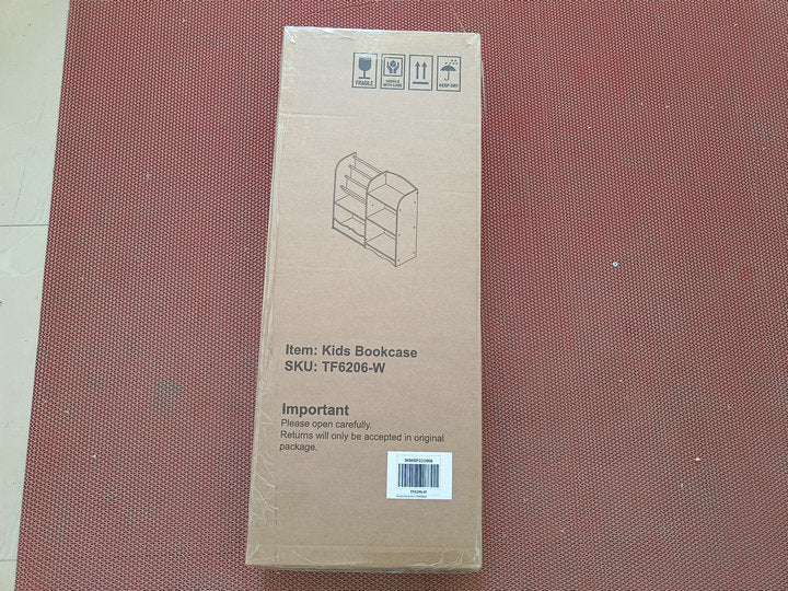 Kids Bookshelf and Toy Organizer, 3 Tier Bookshelf for Kids, Fabric Toddler Bookcase Book Shelf for Kids Rooms, Bedroom, Playroom, Nursery, Toy Storage Organizer with Bookshelf W808P221066-djyc