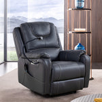 Liyasi Zero Gravity Power Recliner with comfortable lying degree, Massage, Heating and Phone Holder, Side Pockets, USB Charge Ports, Enjoy extreme relaxation W820S00039-djyc
