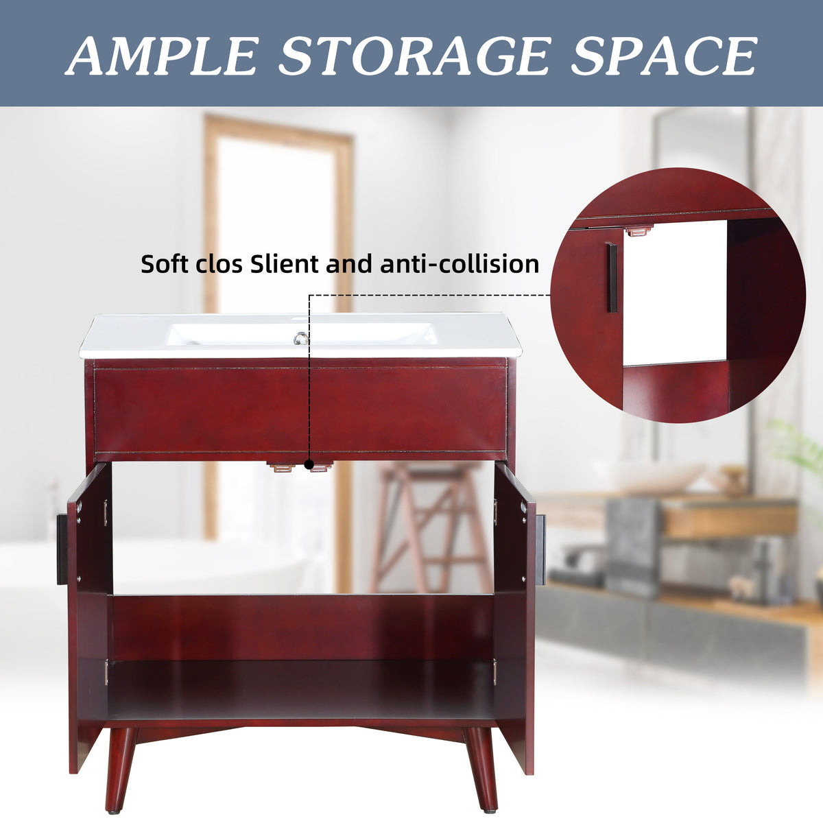 Bathroom vanity Set with Sink, Combo Cabinet, Bathroom Storage Cabinet W1390130787-djyc