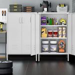 Suitable for steel storage cabinets in living rooms, kitchens, and bedrooms, 2 door miscellaneous storage cabinet, garage tool storage cabinet, and office file cabinet 2 movable partitions W1247P173330-djyc