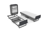 Metal Folding Bed Frame with Foam Mattress of Pockets, Easy Storage and Movable with 4 Castors W1960P162794-djyc