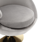 360 Degree Swivel Cuddle Barrel AccentChairs, Round Armchairs with Wide Upholstered, FluffyFabric Chair for Living Room, Bedroom, Office, Waiting Rooms W1539P147081-djyc