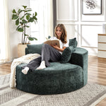 55''L Chenille Sponge single sofa,No Assembly Required,Fluffy Modern Sleeper Chair for Living room, Bedroom, Lounge and Projection Room(Not a swivel chair.) W834P221025-djyc