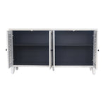 Accent Cabinet 4 Shutter Door Wooden Cabinet Sideboard Buffet Server Cabinet Storage Cabinet, for Living Room, Entryway, Hallway, Office, Kitchen and Dining Room, Distressed White W1435P153088-djyc