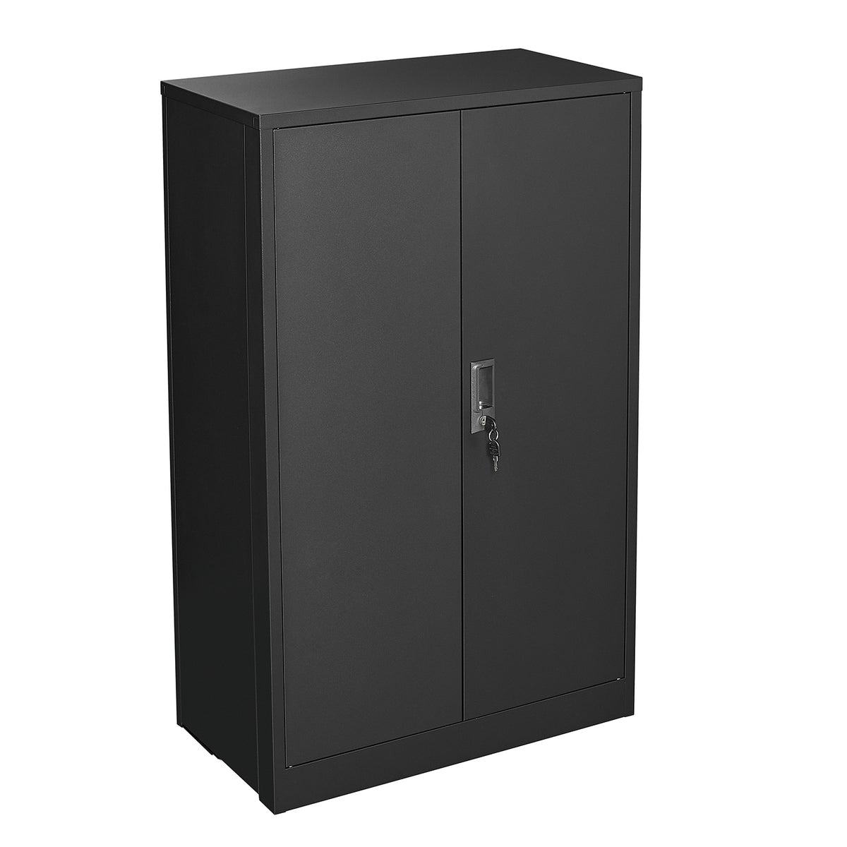 Metal Storage Cabinet with Locking Doors and Adjustable Shelf, Folding Filing Storage Cabinet , Folding Storage Locker Cabinet for Home Office,School,Garage, Black W124747827-djyc