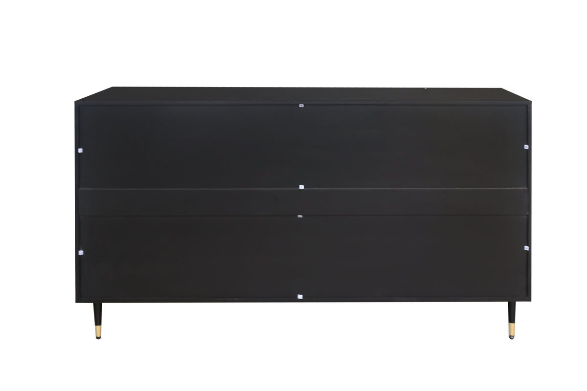 Accent Cabinet Black Lacquered Wooden Cabinet with 4 Glass Doors Sideboard Buffet Server Cabinet Storage Cabinet, for Living Room, Entryway, Hallway, Office, Kitchen and Dining Room W1435133310-djyc