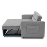 Loveseats Sofa Bed with Pull-out Bed, Adjsutable Back and Two Arm Pocket,Grey W48766862-djyc