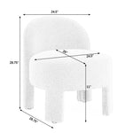 Hoop gauze lounge chair with sof cushion and backrest, need to be assembled, suitable for living room'bedroomldining room---BEIGE(24.5"28.75"28.75") W487P197821-djyc