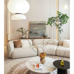 Italian Minimalist Curved Sectional Fabric Sofa, Modern Straight-Line Modular Corner Couch shsp-0209-51