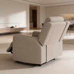 Slater Taupe 3-Piece Upholstered Reclining Sofa Set with Modern Design, Faux Leather, and Built-in Storage-B062S01806 - 场景图