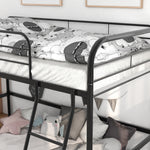Metal Twin Loft Bed , Twin Size High Loft Bed Black W84041894-djyc