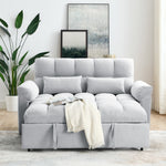Loveseats Sofa Bed with Pull-out Bed,Adjsutable Back,Light Grey W487109970-djyc