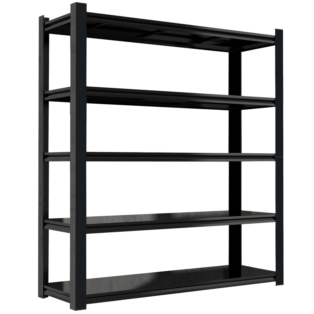 72.05 Inch Tall Black Metal Shelves with 5 Removable Dividers Are High Capacity and Load Bearing for Garages, Kitchens and Offices(72*47.27*23.62) W328P193845-djyc