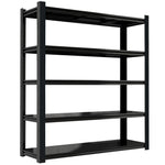 72.05 Inch Tall Black Metal Shelves with 5 Removable Dividers Are High Capacity and Load Bearing for Garages, Kitchens and Offices(72*47.27*23.62) W328P193845-djyc