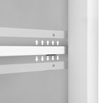 Kitchen Cart with Rubber wood Drop-Leaf Countertop, Concealed sliding barn door adjustable height,Kitchen Island on 4 Wheels with Storage Cabinet and 2 Drawers,L52.2xW30.5xH36.6 inch, White SK000001AAW-djyc