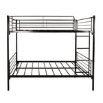 Twin over Twin Bunk Bed, Metal Frame with Ladder W84034154-djyc