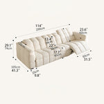 Stylish Multi-Color Sofa with Pine Wood Frame - Beige, Gray, Green, and Blue Options Available hksc-991