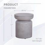 Faux Concrete Texture 17 Inch Height Accent Table For Indoor And Outdoor W2029120071-djyc