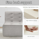 Fireside Chair, Lazy Floor Sofa Couch, Large Bean Bag Chair for Adults with High Resilience Foam for Living Room, Bedroom and Office, Velvet Fabric, Gray W1998P195215-djyc