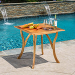 Outdoor Acacia Wood Square Dining Table - 31.50'L x 31.50'W x 30.00'H - Natural brown 57234-djyc